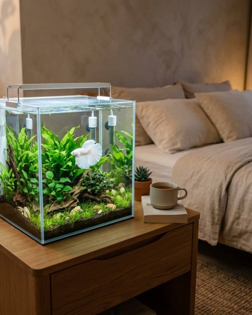 21 Minimalist nano betta aquarium for cozy apartment decor