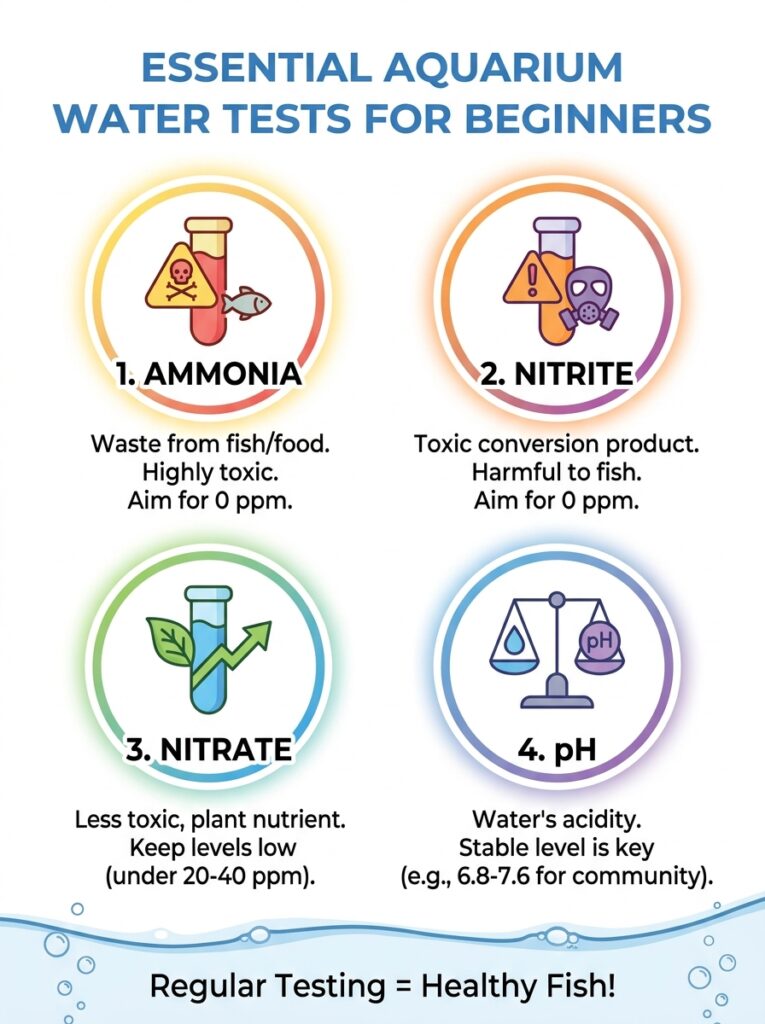 Four essential aquarium water tests every beginner should understand.