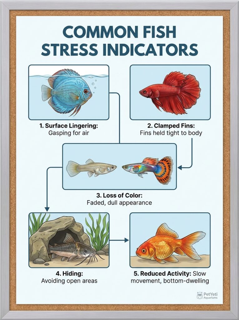 Fish stress and illness affecting swimming behavior