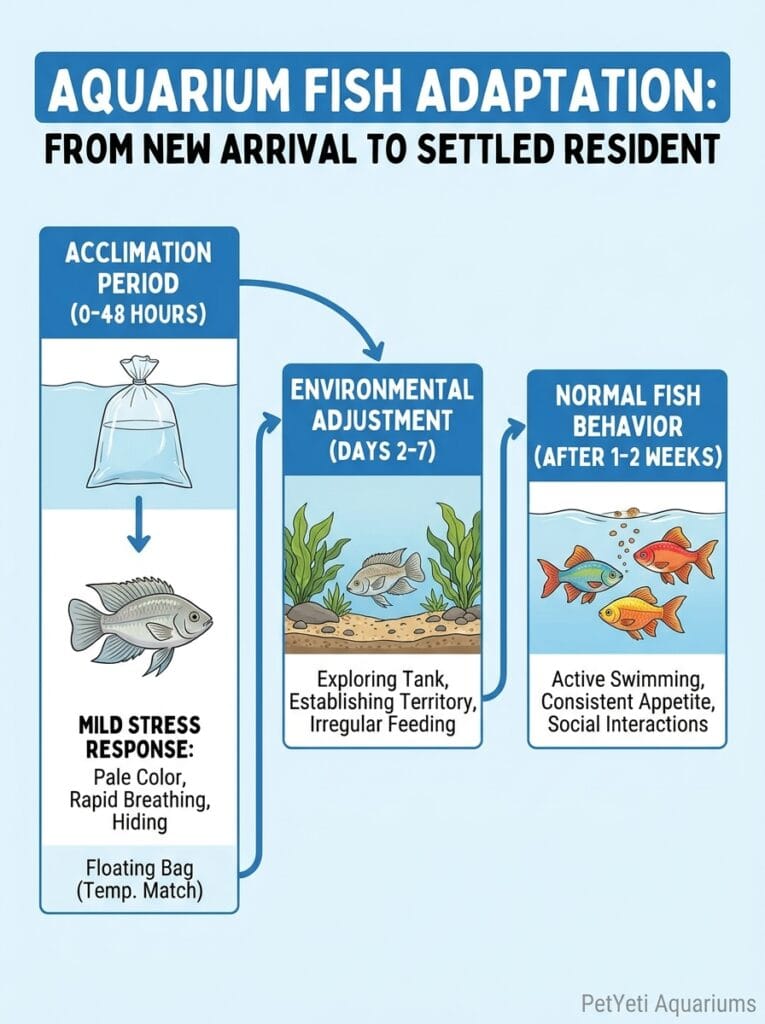New aquarium fish adjusting to a new environment