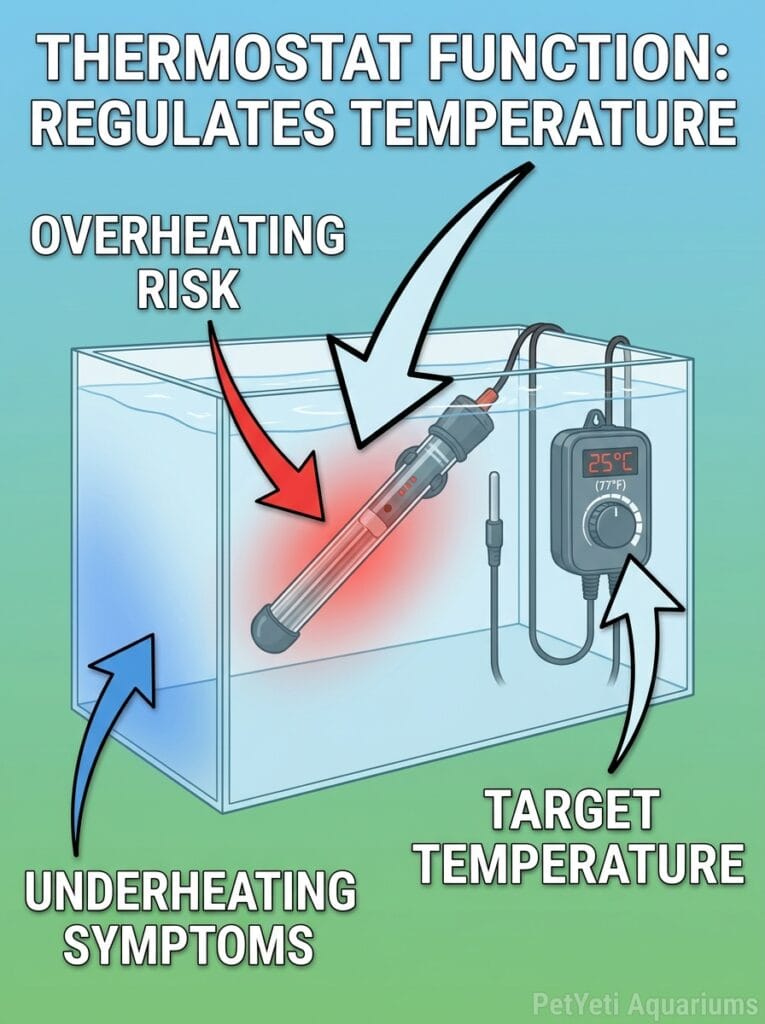 Aquarium heater thermostat troubleshooting