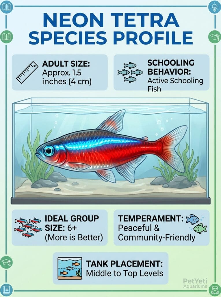 Neon tetras in a planted aquarium
