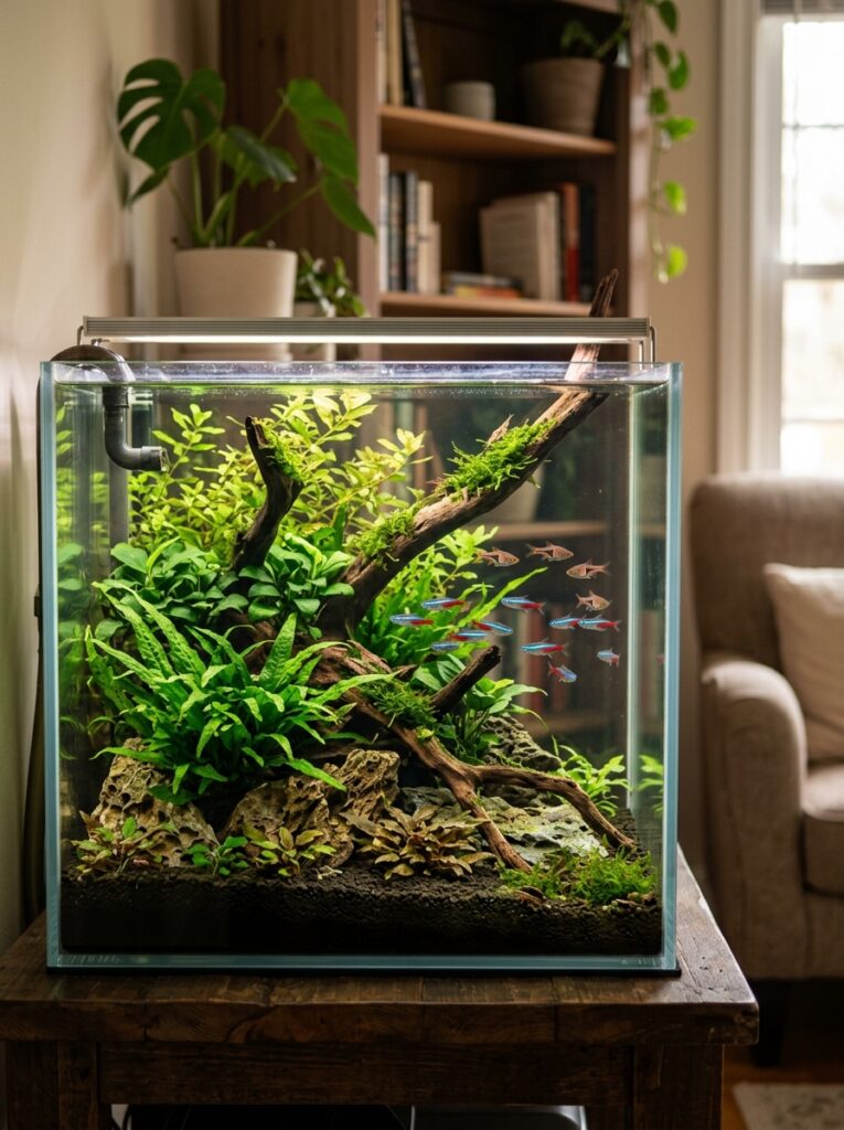 Hardy aquarium plants thriving in a beginner-friendly aquarium