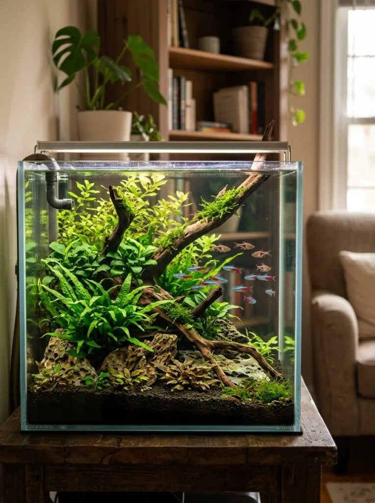 Hardy aquarium plants thriving in a beginner-friendly aquarium