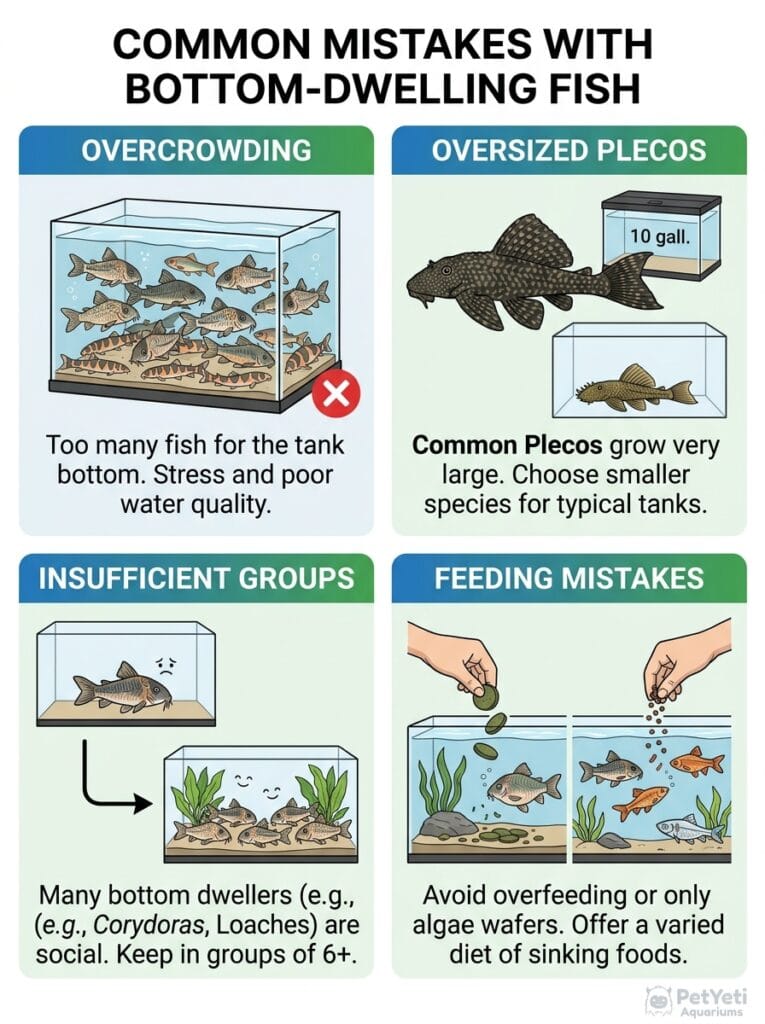 Common mistakes when keeping bottom dwelling fish