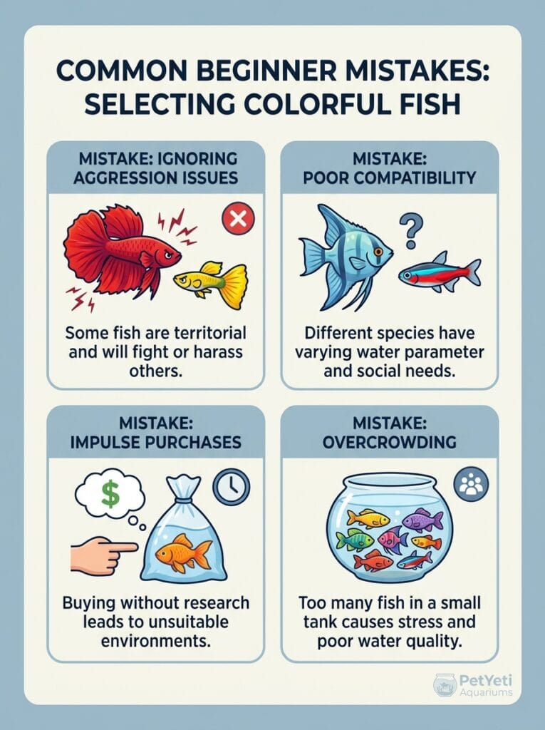 Common mistakes when choosing colorful aquarium fish