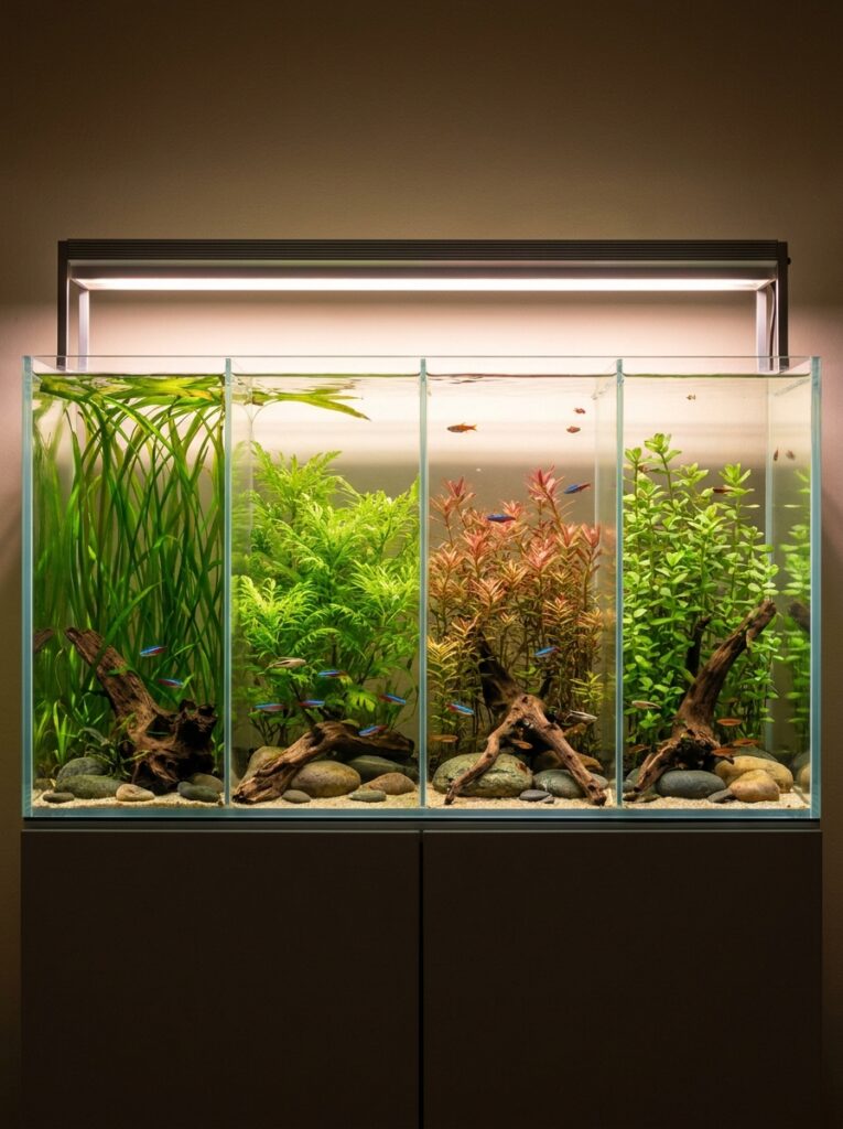 Comparison of popular background aquarium plants