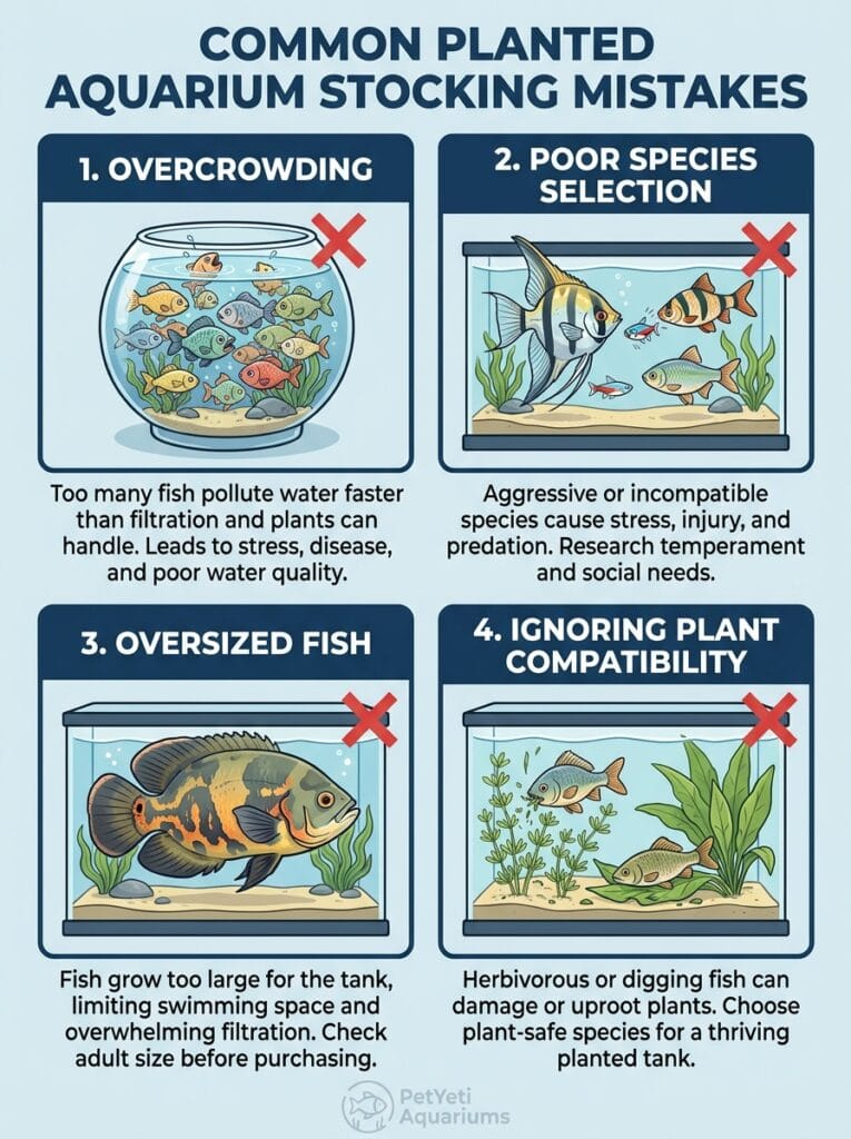 Common fish stocking mistakes in planted aquariums