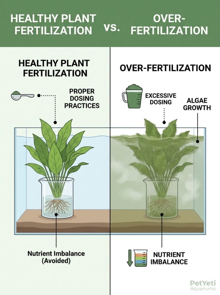 Effects of over-fertilizing aquarium plants