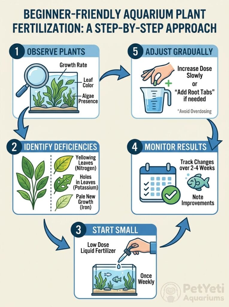 Simple beginner aquarium plant fertilization strategy