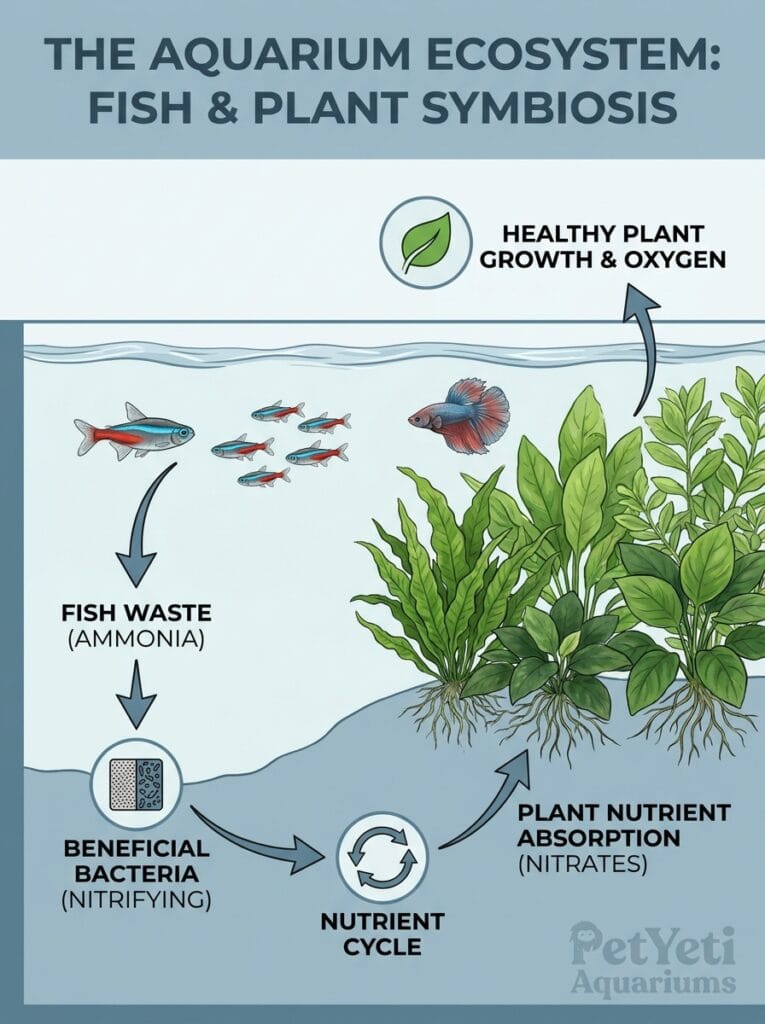 How fish help provide nutrients for aquarium plants