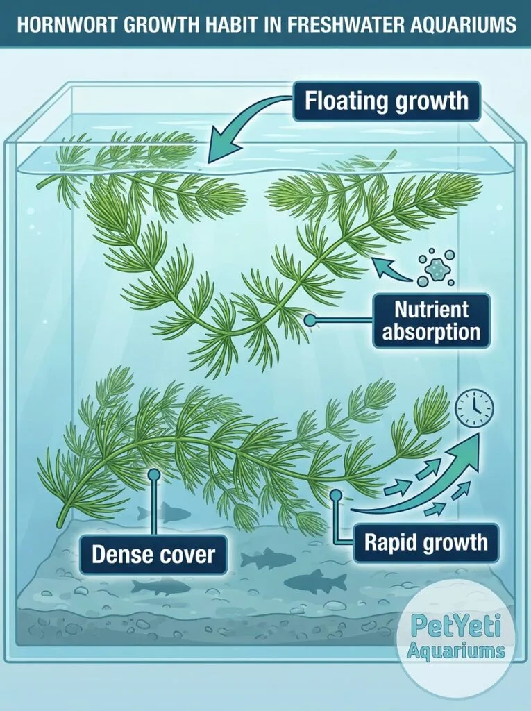 Hornwort fast growing aquarium plant