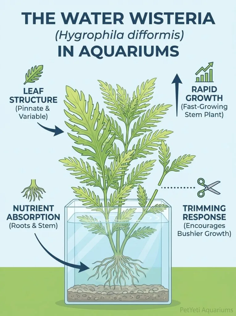 Water Wisteria fast growing aquarium plant