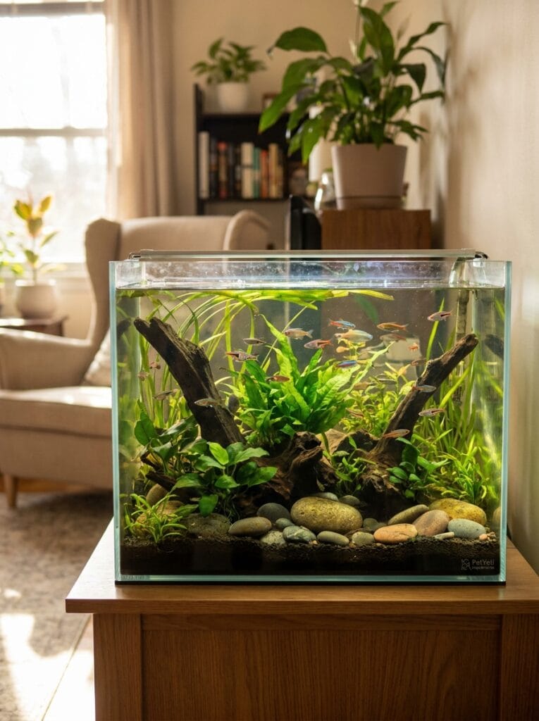 Beautiful planted 29 gallon freshwater community aquarium