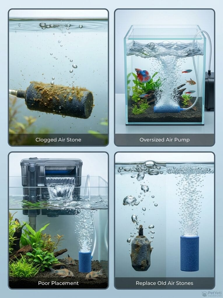 Common aquarium air stone mistakes