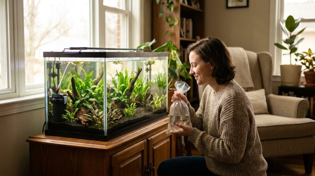 Beginner deciding when to add fish to a new aquarium