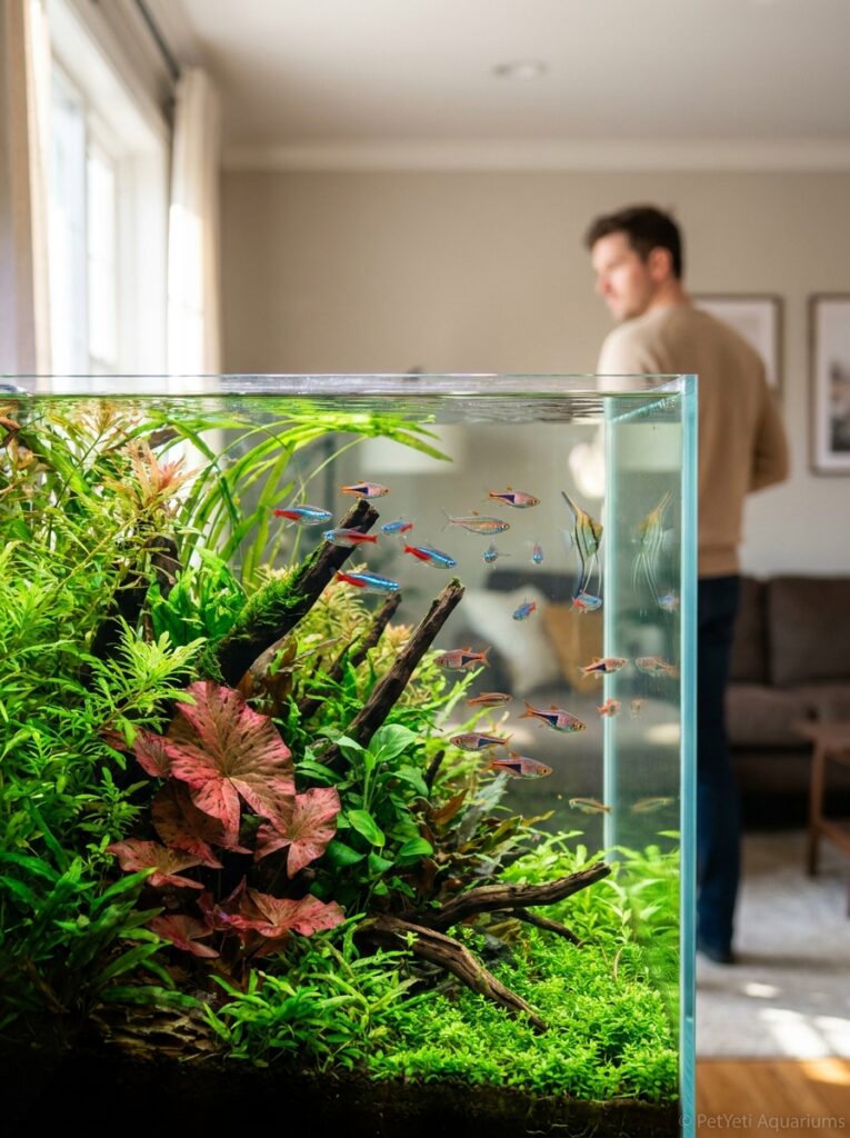 Balanced planted aquarium demonstrating healthy nutrient control.